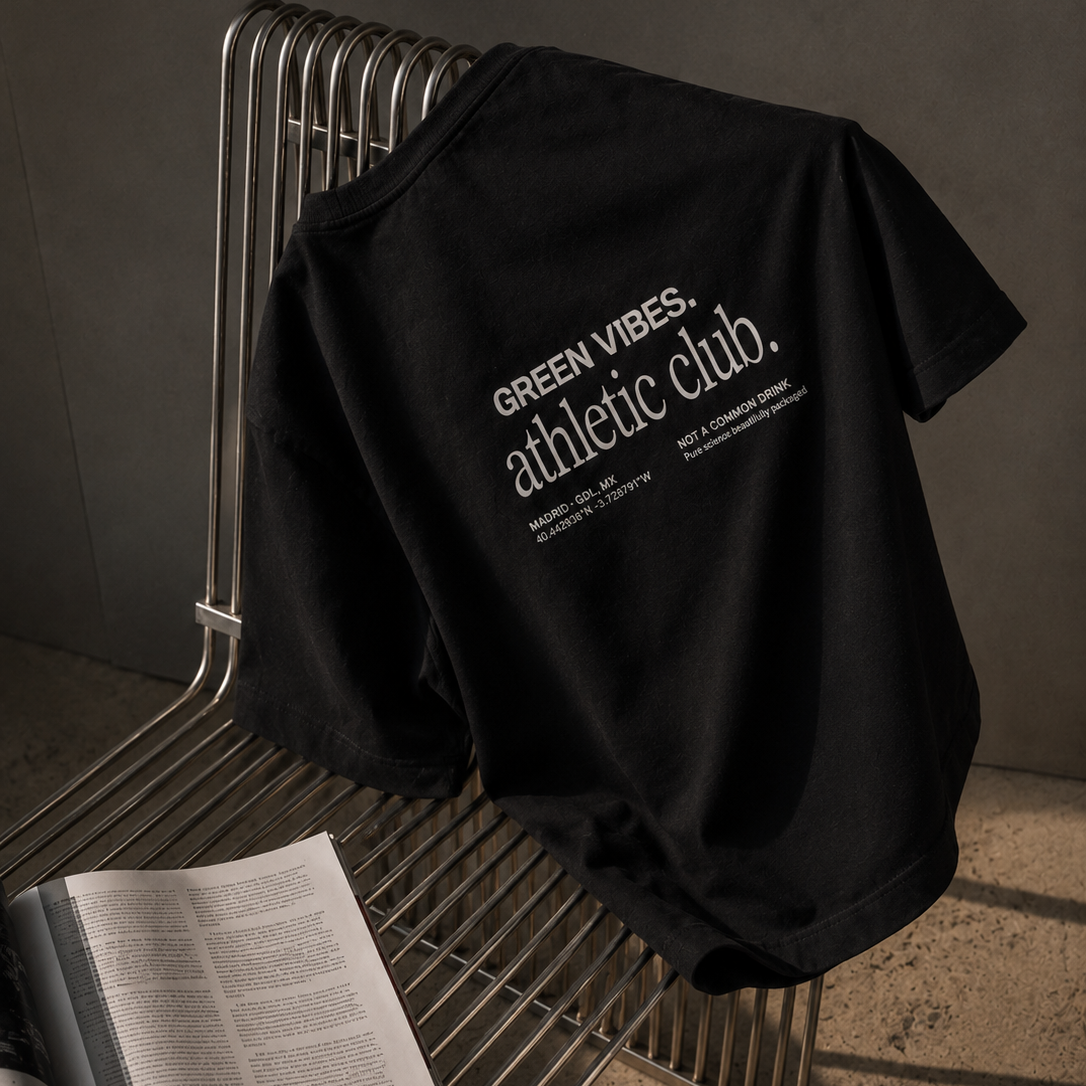 Green Vibes | Lululemon Heavyweight Tee -Black