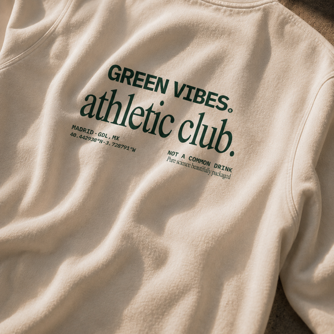 Green Vibes Heavyweight Semi-Oversized Tee — Warm Off-White